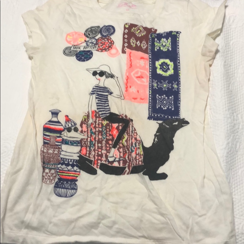 girls Parisian embroidered T-shirt